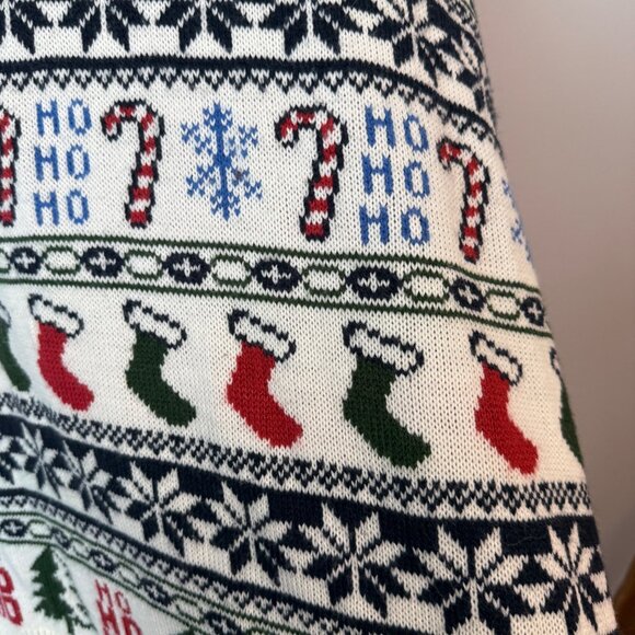 Merry Christmas Snowman Candy Cane Tree Sweater XL By Daisys Boutique - Picture 7 of 8